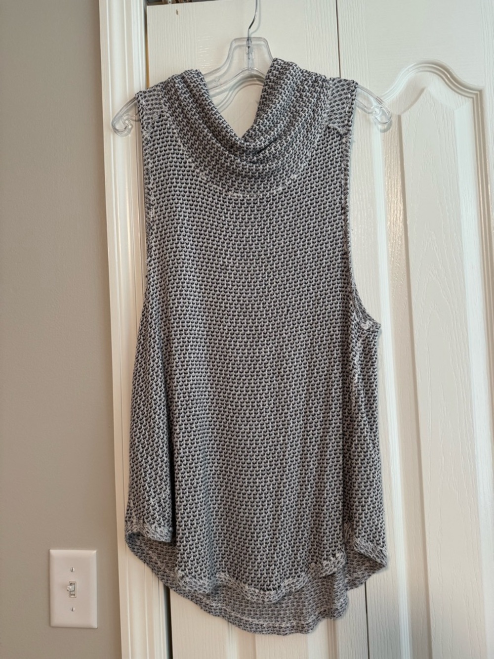 We The Free Gray Knit Draped Cowl Neck Tank